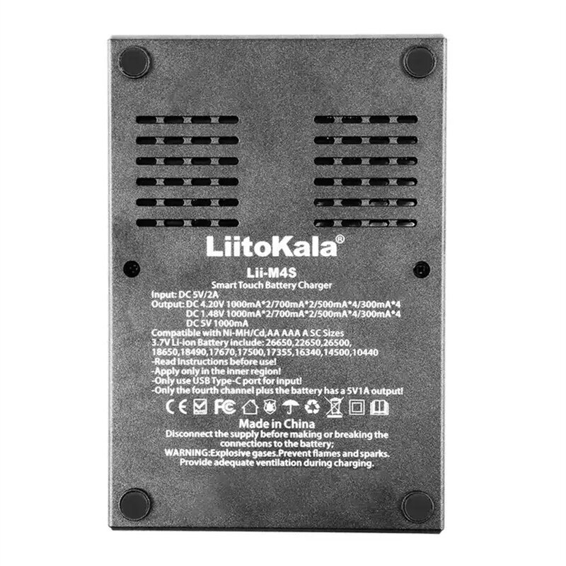 50e8474e-cf03-45a3-b43a-eda1bdb2fcd7.jpg LiitoKala Lii-M4S Battery Charger for 26700 18650 26650 21700 AA Touch Button LCD Display Test The Battery Charger Capacity