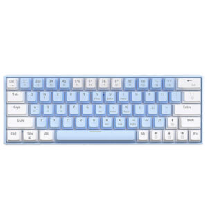 T62 63 Keys Wired Mechanical Gaming Keyboard Hot Swappable RGB Mixed Light Red Axis Customized E-sports Gamer Keyboards Color Purple