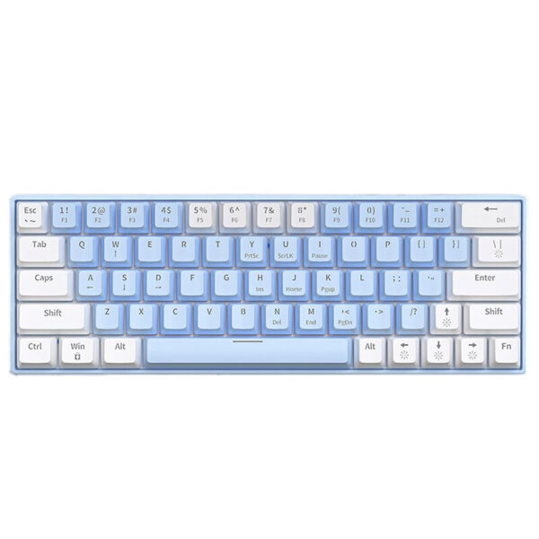 T62 63 Keys Wired Mechanical Gaming Keyboard Hot Swappable RGB Mixed Light Red Axis Customized E-sports Gamer Keyboards Color Purple