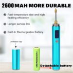 BS45 Portable Soldering Iron 16-20W Adjustable Voltage 320-450 USB Charging 2600mAh Battery Quick Heat Up High Temp Resistance Type H05B