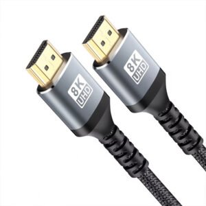 Bakeey 8K/60Hz 4K/120Hz HD2.1 Cable 48Gbps High Speed Audio Video Connector Cable HD-compatible 8K 4K Ultra HD Line 1M/2M/3M Long for Xbox PS5 TV Projector Cable Length 1M