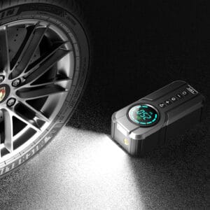 Wireless & Wired Dual-use Air Pump 18000mAh 150PSI Fast Inflation Charging LED Lighting HD Display for Car SUVs Motocycle Bike Ball