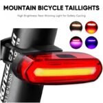 Bike Taillight 600mAh Battery 4 Light Modes USB-C Rechargeable IPX6 Waterproof Wear-resistant Lightweight Bicycle Rear Light for Night Cycling