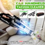 120W Portable Auto Car Handheld Vacuum Cleaner Duster Wet & Dry Dirt Suction with LED Light Color. Silver