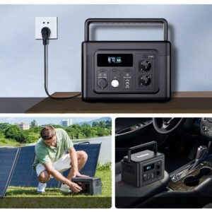 [EU Direct] POWDEOM EV700 700W Portable Power Station 614WH LiFePO4 Battery 220V Output Powerful Battery Packs Outdoor Portable Generator Portable Solar Generator for Outdoors Camping Travel Hunting Blackout