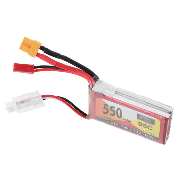ZOP POWER 7.4V 550mAh 95C 2S LiPo Battery XT30 Plug for RC Drone Quantity 3pcs