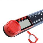 ETOPOO 0-200mm 0-300mm 360 LCD Display Carbon Fiber Digital Angle Ruler Inclinometer Electron Goniometer Protractor Angle Finder Meter Measuring Tool MM 200mm