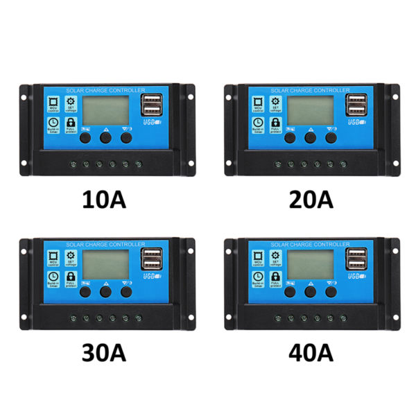 10/20/30/40/50A MPPT Solar Controller LCD Solar Charge Controller Accuracy Solar Panel Battery Regulator Current 10A