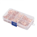 60pcs Wire Lug Connector Ring SC6-25 Copper Connectors Bare Cable Electric Crimp Terminal Connector Kit