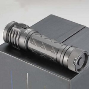 SKILHUNT EC300 SST20 2600 Lumens 21700 Rechargeable LED Flashlight With Multi-color RGBW Light For Outdoor Activitives Design For Outdoor Cool White Color Grey