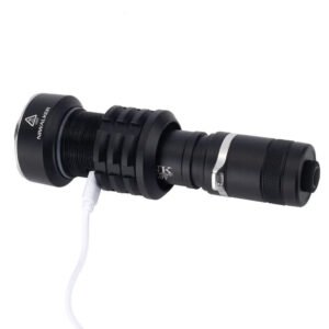 Niwalker N70T 3500LM Tactical Flashlight 300M Thrower Type-C 21700 Battery Rechargeable Tactical LED Torch Color Black