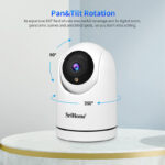 Srihome SH042 1080P Smart Mini WiFi IP Camera 2MP PTZ Color Night Vision Human Detection Two-way Audio Baby Monitor Auto Tracking Home Security CCTV Camera Plug US Plug