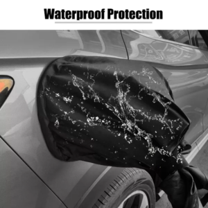 EV Car Charger Cover Port Protective Waterproof Electric Protective Cover For Tesla Model 3/Y Highland Color Black