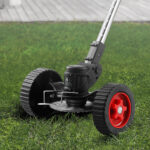 Drillpro 450W Cordless Grass Trimmer 10000 RPM Foldable Lawn Mower with Battery Display Low Noise 7500mAh Battery Rechargeable Battery & Plug without battery