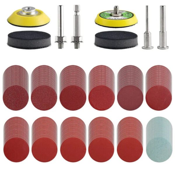 244Pcs 2 Inch Sanding Discs Pads Kit 80-3000 Grit Alumina Polishing Pad for Dremel Rotary Tool Metal Wood Plastic