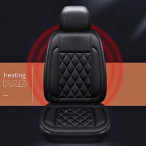 12V Car Driver Heated Seat Cushion Universal Auto Heated Seat Covers Seat Car Heater Cushion Cars Seat Heating Pad Color Black