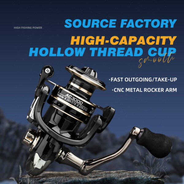 Spinning Fishing Reel AC4000-6000 Series Sea Rod Fishing Reel 5.2:1 High-Speed Gear Lightweight Reel Tackle Equipment Fishing Swivel Coil Model 4000