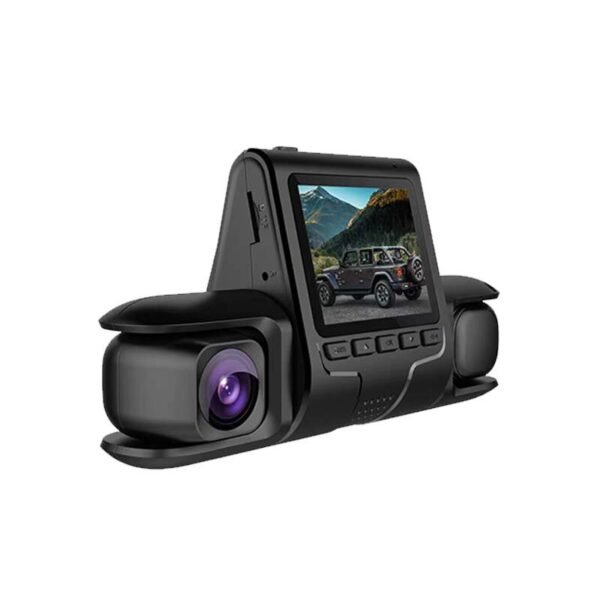 1080P Triple Lens Car Dash Cam Dashcam Front  Inside & Rear HD Car DVR 120 Angle Loop Recording Gravity Sensor Color Black