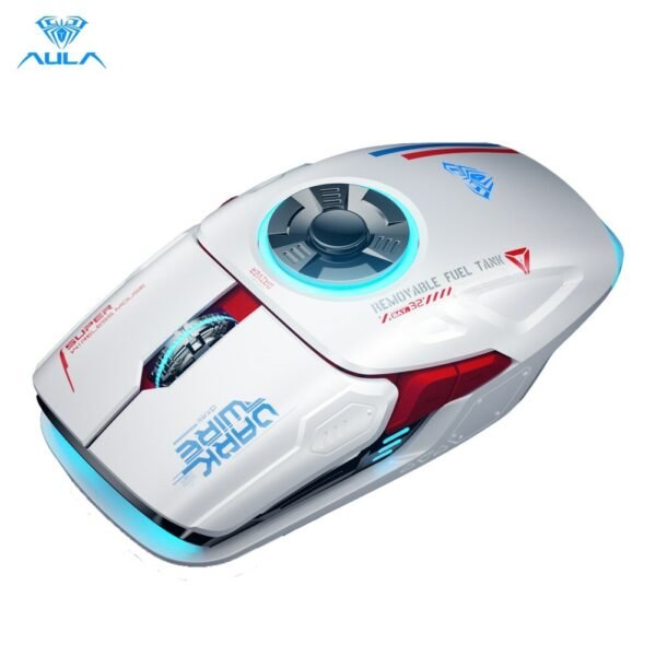 AULA H530 Wireless Duel Mode Mouse Decompress Charging Gyro Mouse Rotating Esports Gaming RGB Mouse Color Black