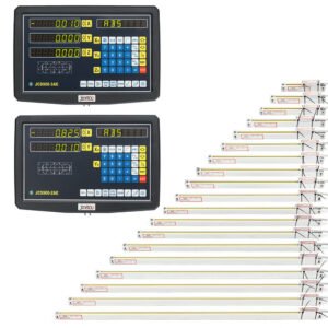 Machifit 2/3 Axis Grating CNC Milling Digital Readout Display / 50-1000mm Electronic Linear Scale Lathe Tool Size1 JCS900-2AE