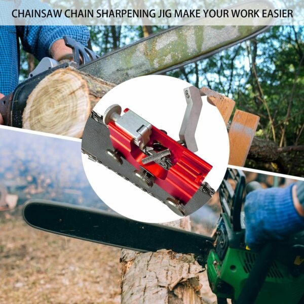 Aluminum Chainsaw Sharpener Portable Chain Saw Chain Saw Sharpener Sharpener with 2pcs Stone Grinders Drill Sharpener type #1