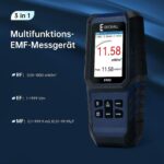 ERICKHILL ER-02 EMF Meter Radiation Detector with Advanced Measurement Acoustic Alarm System Automatic Shut-off and Wide Application Ideal for Home Office and Outdoor Usage