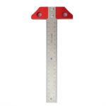 8 Inch/200mm T Square Marking Measuring Ruler Imperial Metric Scale Woodworking Scribing Ruler Gauging Tool