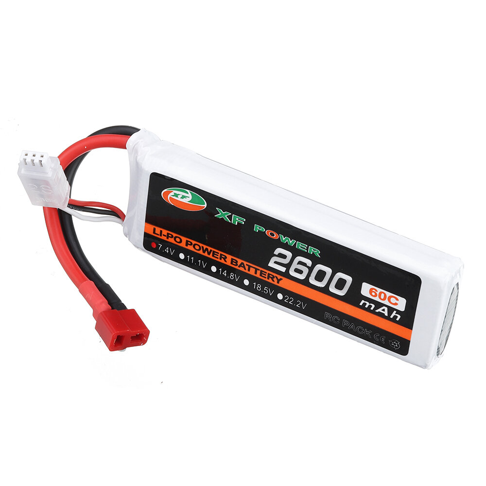 768c41c9-c811-49e6-9fe6-909d573cad46-1.jpeg XF POWER 7.4V 2600mAh 60C 2S Lipo Battery T Plug for Wltoys 1/14 144001 RC Car Upgrade Parts