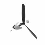 Eachine 3-Blade Propeller With Spinner Screw Set for A6M Zero 400mm RC Airplane Accessories Spare Part Model 4 Pairs