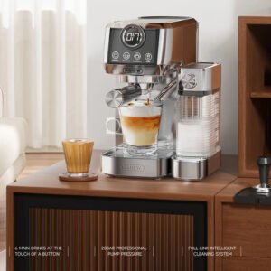 [EU Direct] HiBREW H13A 20Bar 3 in 1 Semi Automatic Espresso Cappuccino Latte Coffee Machine Automatic Milk Froth Ground Coffee Stainless Steels