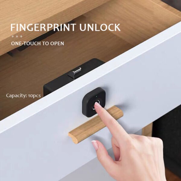 WAFU HF-M3 Tuya Smart Fingerprint Lock Drawer Lock Intelligent Electronic Furniture Locker Lock suitable for Thickness 14-21mm