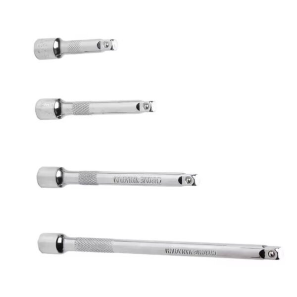 4PCS 1/4 Inch Extension Rod Set Chrome Vanadium Steel 6.3mm Socket Wrench Quick Auto Repair Tools 150mm 100mm 75mm 50mm