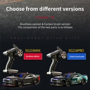 ZLL SG216 PRO/MAX 1/16 2.4G 4WD Brushed/Brushless RC Drift Car LED Light Racing On-Road High Speed Full Proportional Vehicles Model RTR Toys Type Brushless Version