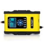 12/24V 12A/6A 7-Stage Pulse Repair LCD Battery Charger For Car Motorcycle Lead Acid Battery Agm Gel Wet Plug EU Plug