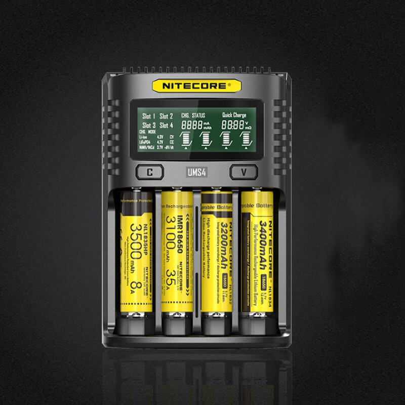 7cdd803a-1dd3-4089-9d9d-971c180c0c75.jpg NITECORE UMS4 USB Battery Charger LCD Screen Smart Charging For 26650 18650 21700 UMS2 16340 18350