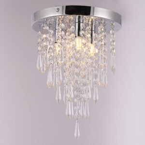 250x265MM Crystal Chandeliers Crystal Ceiling Light For Bedroom Hallway Living Room Kitchen Chrome Finish Without Bulb Type Without Bulb