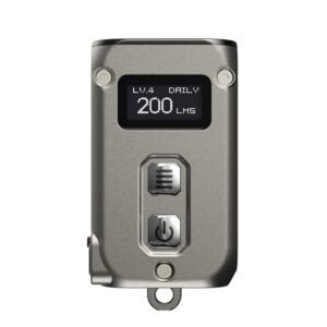 Nitecore TINI-2 SS 500LM Mini Size High Lumen EDC LED Keychain Flashlight OLED DisplayStainless Steel Dual-Core Type-C Rechargeable Mini Torch Emergency Camping Light Design For Outdoor Titanium alloy