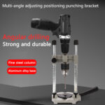 Versatile Drill Stand for Woodworking Enthusiasts Multi-Angle Hole Puncher Mini Drill Hammer Holder