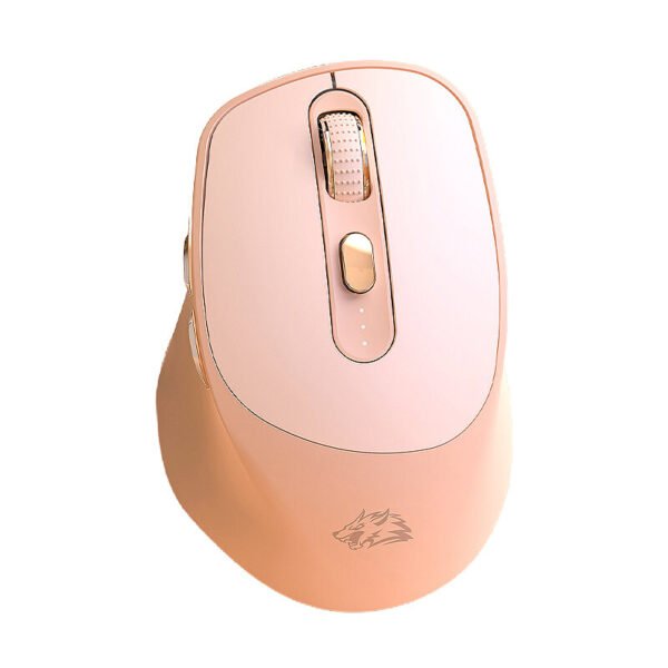 ZIYOULANG X7 Dual Mode Gaming Mouse 1200-4000DPI Adjustment Type-C Rechargeable Mute Mice 2.4G&BT Gamer Mouse for Home Office Computer Color Pink