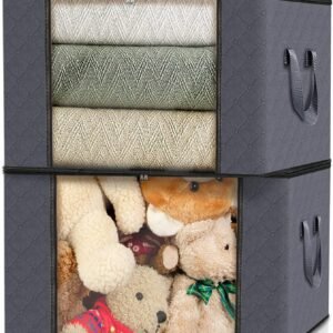 6PC Zipper Waterproof Clothes Storage Bags Large Capacity Dustproof Quilt Blanket Storage Bags