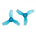 4 Pairs Gemfan 1219 31mm 0.8mm Hole 3-blade Propeller for 0703-1103 RC Drone FPV Racing Brushless Motor Color. Clear Blue