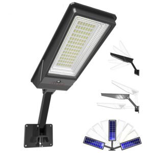 60/98LED Motion Sensor Solar Street Lights Outdoor High Power 5000mAh Wall Lights 3 Mode Remote Timer Garden Lamp LED Quantity 98LED