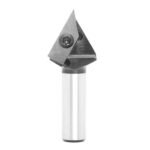 1/2 Inch 1/4 Inch 6mm 12mm Shank 60 Degree V-Groove Carbide Insert Wood CNC Router Bits Milling Cutter for Woodworking Engraving Carving Size 12mm