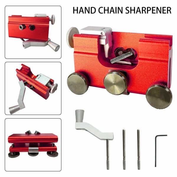 Aluminum Chainsaw Sharpener Portable Chain Saw Chain Saw Sharpener Sharpener with 2pcs Stone Grinders Drill Sharpener type #1