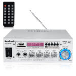 Sunbuck AV-660BT 2000W bluetooth 5.0 Audio Power Amplifier EQ Stereo AMP Car Home 2CH AUX USB FM Radio Plug EU Plug Color White
