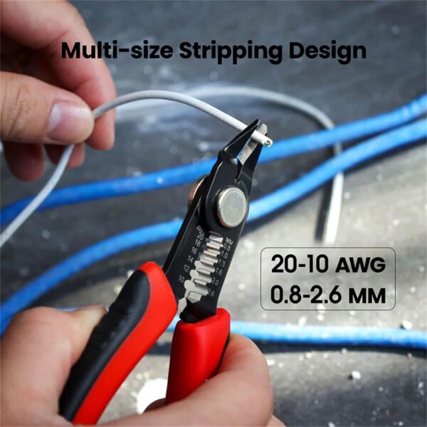 [EU Direct]KAIWEETS KWS-112 2 in 1 Wire Cutter Stripper Durable 65Mn Steel Ergonomic PVC Handle 10-20 AWG Wire Size Perfect for Copper Aluminum Sheathed Core Wires Cables