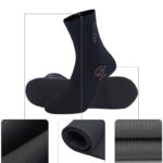 ZCCO 3mm Diving Socks Super Elastic Comfortable Swimming Warmth Increased Anti Slip Wear Resistant Beach Wading Socks Color. Black
