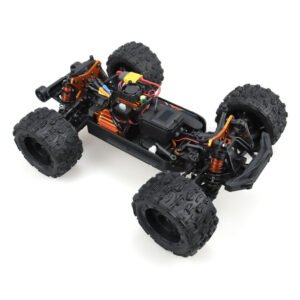 ZD Racing MT16 RTR 1/16 2.4G 4WD 80km/h Fast Brushless RC Car 3S Desert Monster Off-Road Truck Alloy Chassis LED Light Full Proportional Vehicles Models Toys Oil Filled Shocks Color Orange 3S