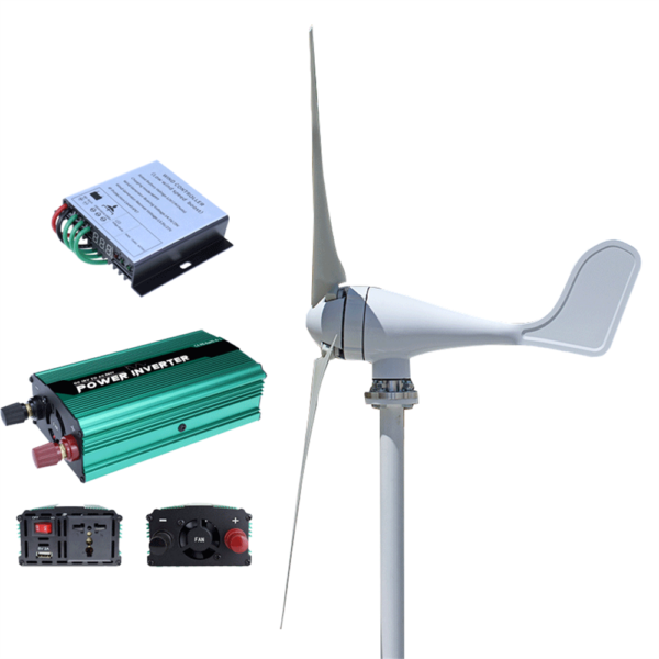 Wind Controller S-Shaped 3-Blade Wind Turbine 3000W(Peak) Inverter Auto-Charging 12V/24V Efficient Energy Conversion IP6 Protection Easy Installation Voltage 12V