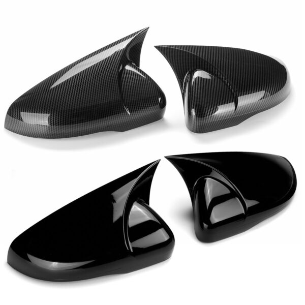 Pair Rear View Mirror Cap Cover Direct Add-On Left & Right For VW Golf MK6 GTI GTD R 2009-2013 Color. Glossy Black